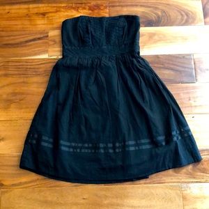 Black strapless dress